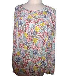 ⚡️LOFT Multicolor Floral Blouse Petite Medium